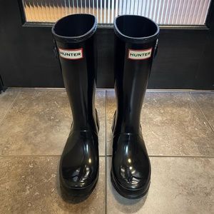 Hunter Kids Original Gloss Rubber Rain Boots. Girls Size 4.